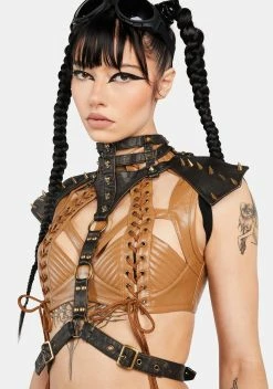 DEVIL FASHION She Is Kerosene Punk Spiked Body Harness