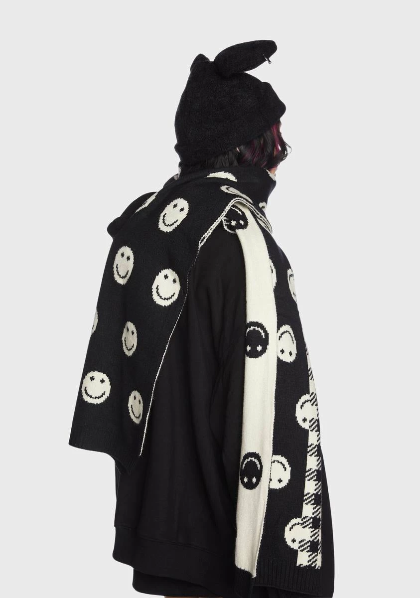 X_Fame Accessories Not So Happy Knit Scarf - Image 3