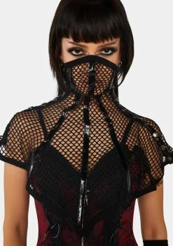 PUNK RAVE Goth Stylish Fishnet Face Mask