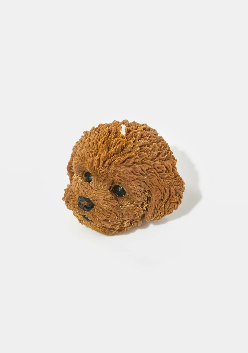 DECOR ATE ME STUDIOS Honey Brown Wauwau Poodle Candle - Image 2
