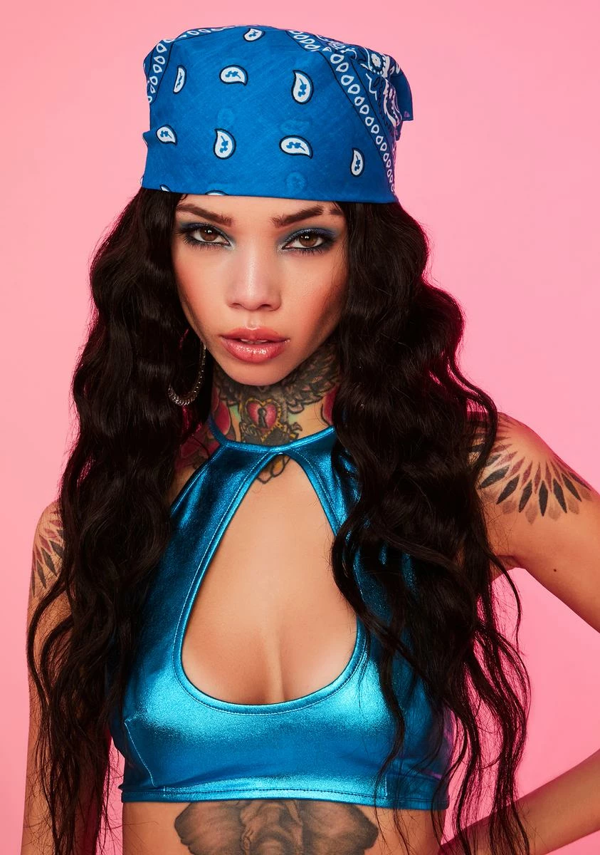 X_Fame Accessories Sapphire Rebel Rodeo Bandana Scarf - Image 3