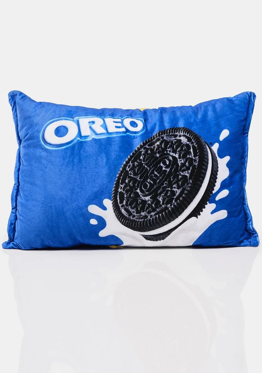 X_Iscream Oreo Cookies Packaging Fleece Pillow