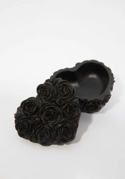 Alchemy England Black Rose Heart Box