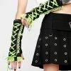 TRIPP NYC Green Lace Arm Warmers