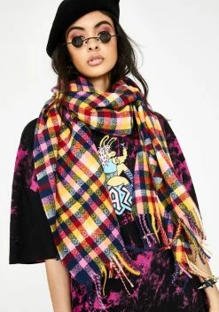 X_Ana Accessories Poetry Club Plaid Scarf