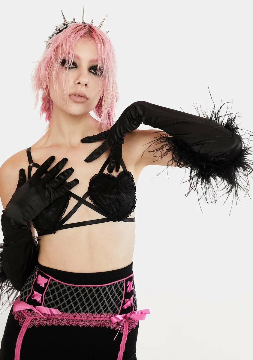 X_PTLHZ Unspoken Rules Satin Gloves