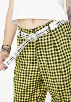 X_Impulse Fashion Accessories Plaid Of Anarchy Buckle Belt