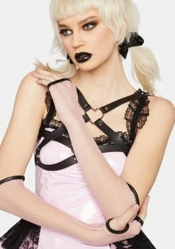 X_CIEL Strange Apparition Fishnet Gloves