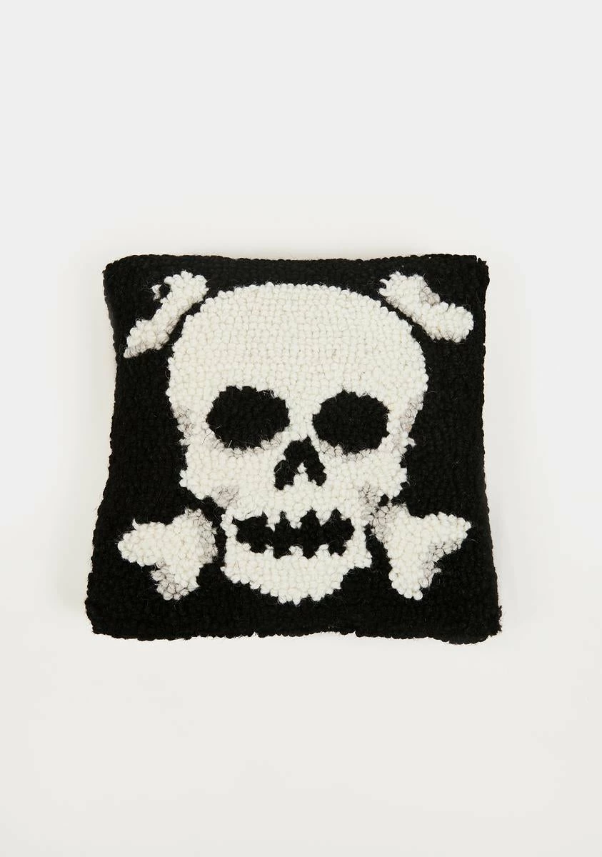 PKHC Skull & Cross Bones Hooked Pillow - Image 3