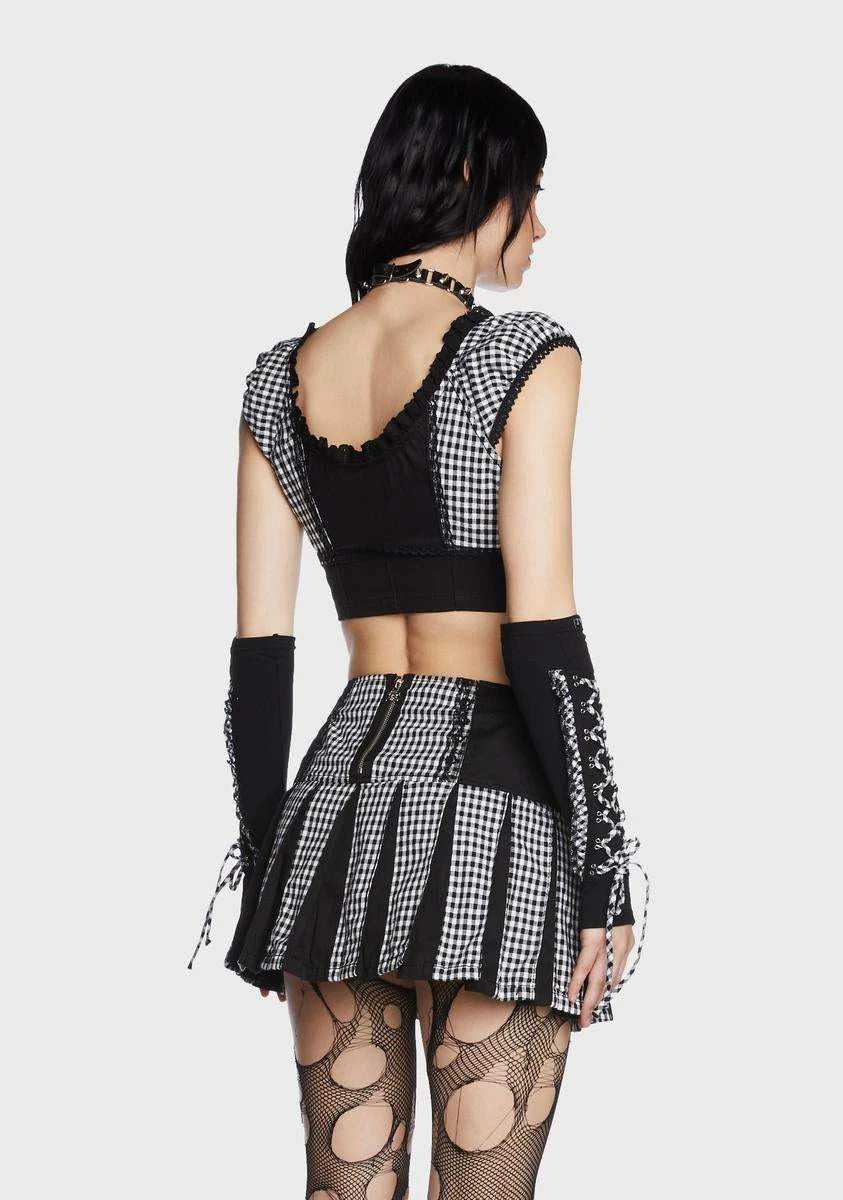 TRIPP NYC Black And White Bo Peep Arm Warmers - Image 4