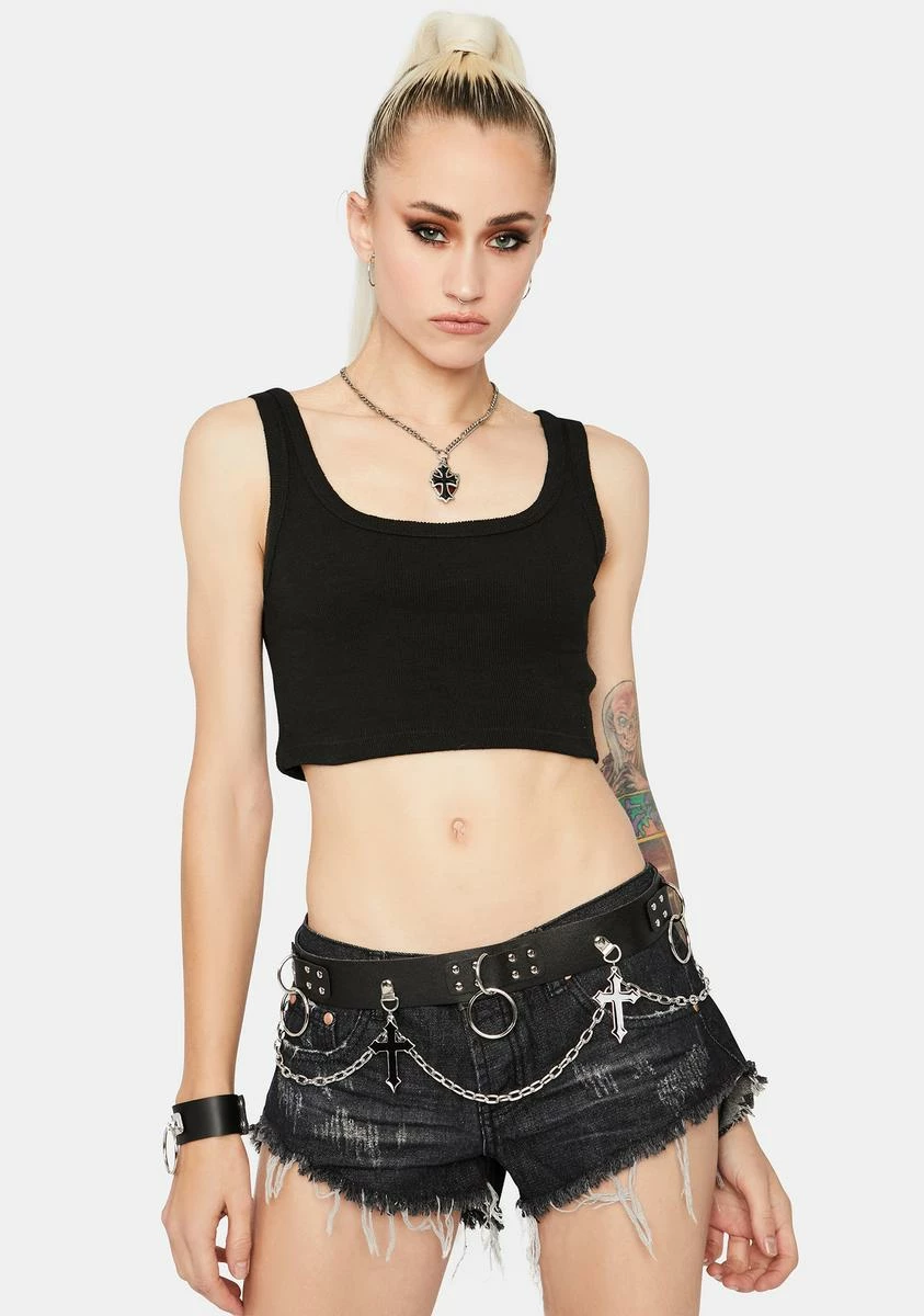 X_CIEL Let It Out Vegan Leather Chain Belt - Image 2