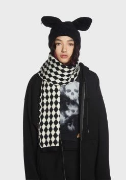 X_Fame Accessories Low On Energy Checkered Scarf