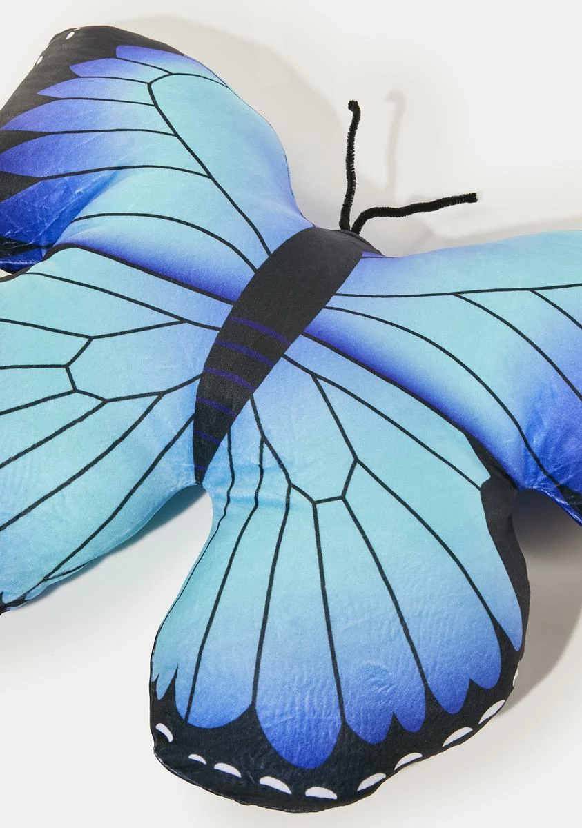X_PTLHZ Aqua Shoot The Breeze Butterfly Pillow - Image 2