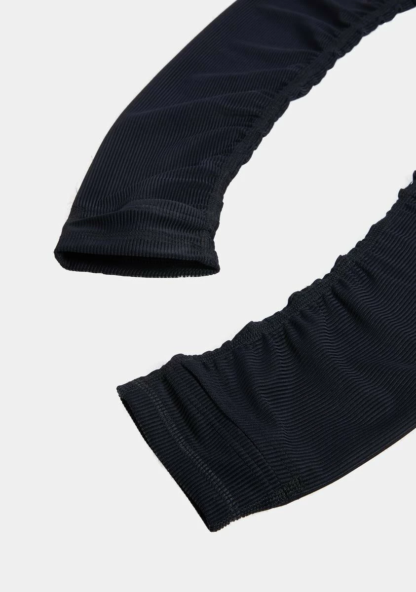 DARKER WAVS Kickdrum Ribbed Logo Arm Warmers - Image 4