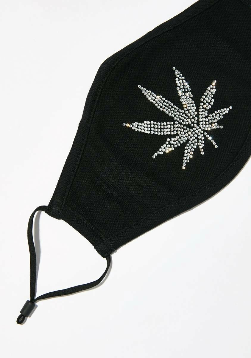 X_Ana Accessories Ganja Goddess Rhinestone Mask - Image 2