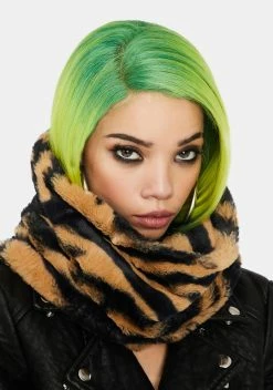 X_Fame Accessories Tiger Catty Baesic Bish Infinity Scarf