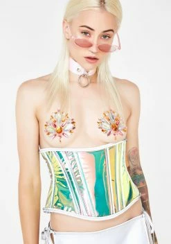 Club Exx Burnerette Reflective Glow Corset