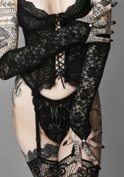 X_Ana Accessories Corrupted Love Lace Gloves