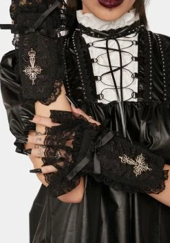 DARK IN LOVE Gothic Lace Gloves