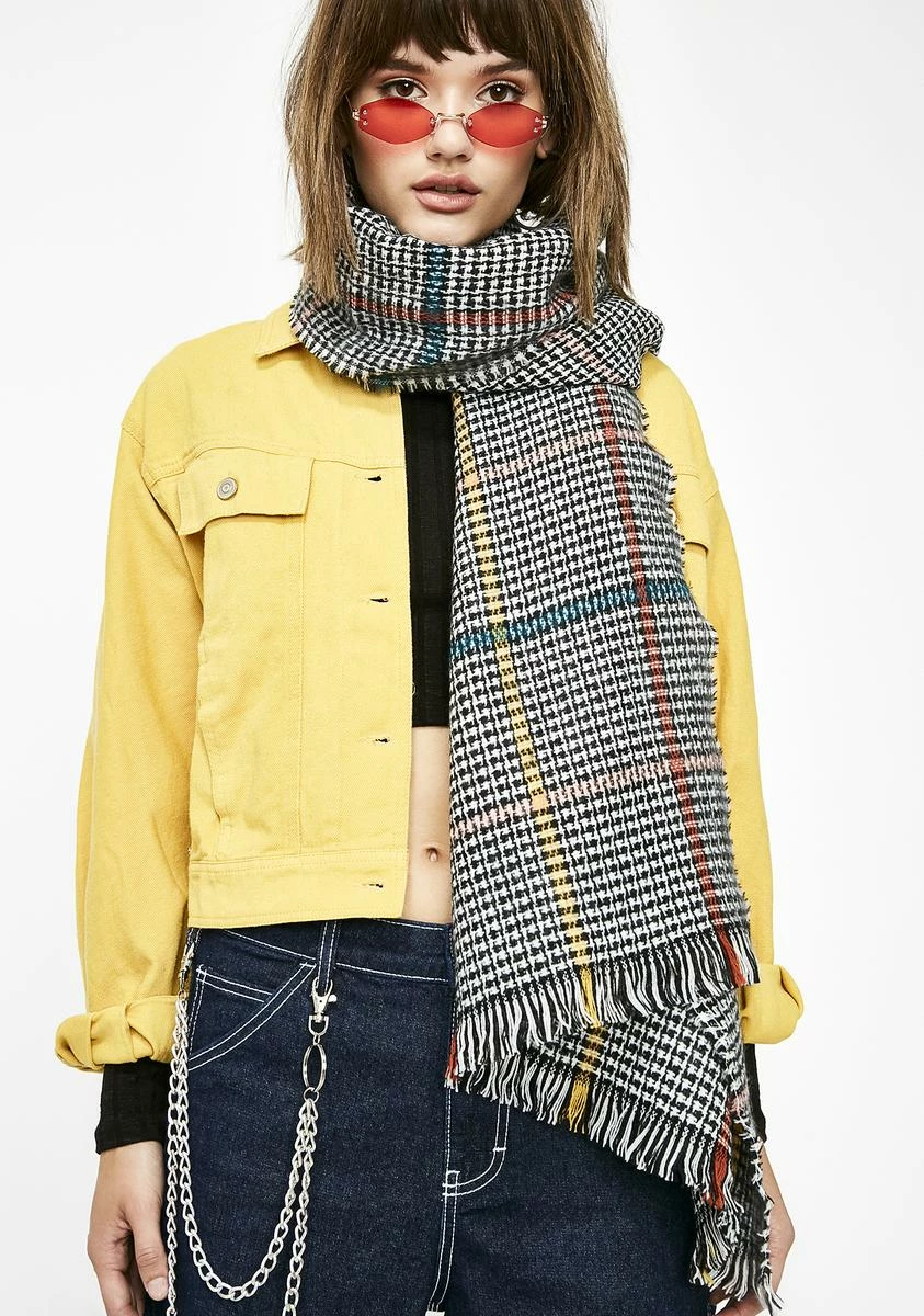 X_Impulse Fashion Accessories Book Smartz Plaid Scarf