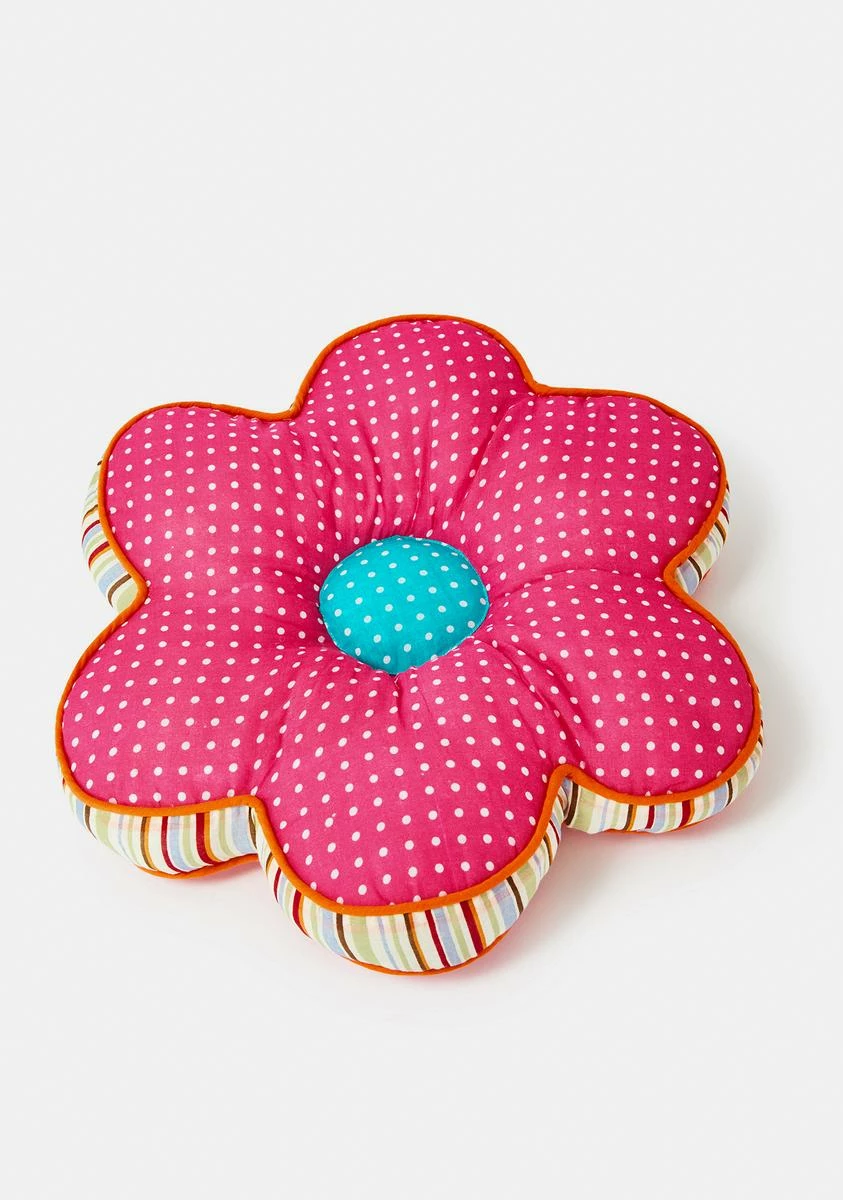 X_CIEL Rose Plush Gardens Flower Pillow