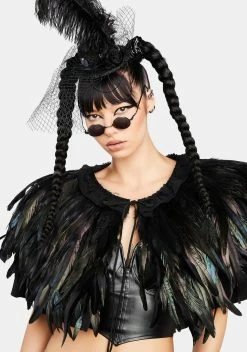 DEVIL FASHION Transylvanian Hunger Gothic Feather Shawl