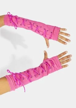 X_CIEL Carried Away Lace Up Gloves
