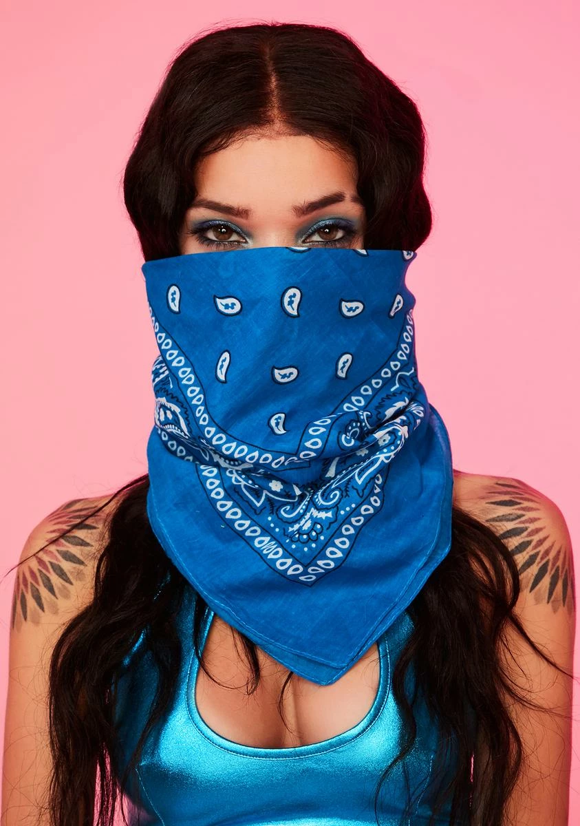 X_Fame Accessories Sapphire Rebel Rodeo Bandana Scarf
