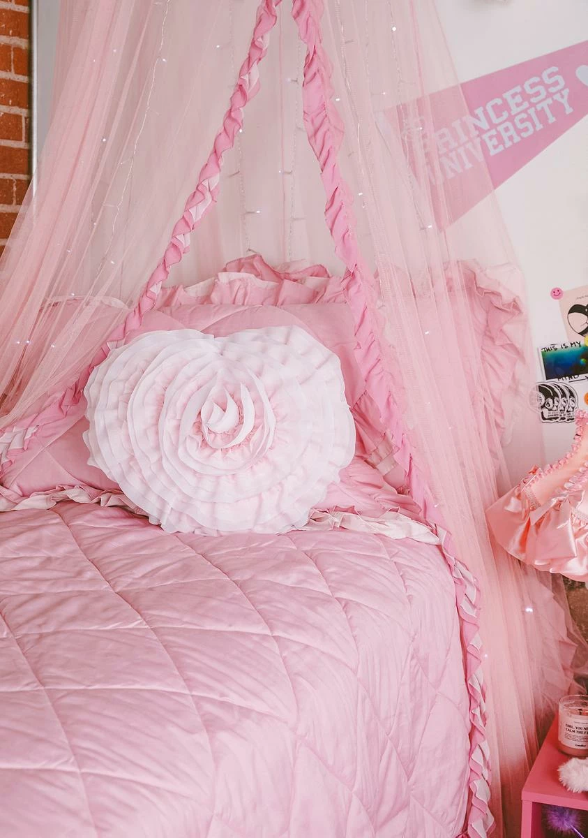 Dolls Home Purest Rose Throw Pillow