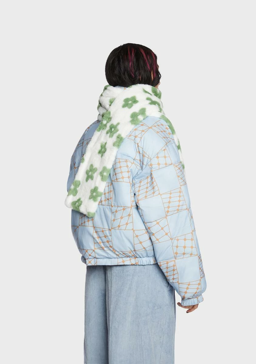 X_Fame Accessories Sage In Due Time Floral Scarf - Image 3