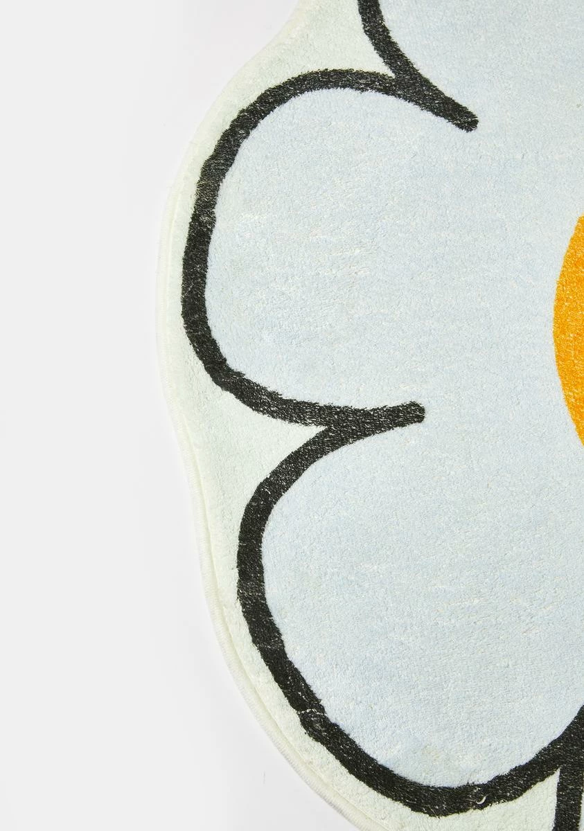 X_PTLHZ Aqua Joyful Day Daisy Rug - Image 3