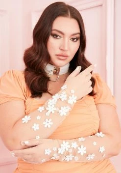 Kerry Parker Floral Ecstasy Embellished Tulle Gloves