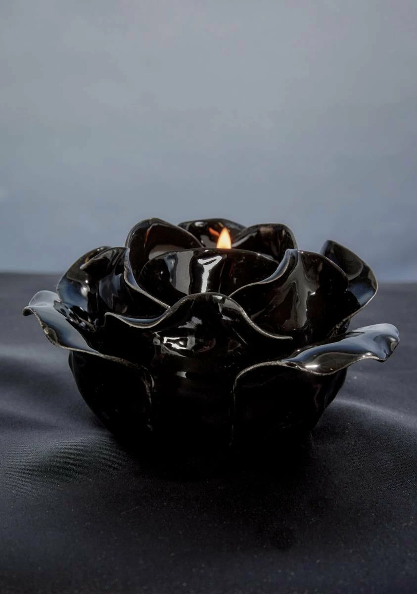 Alchemy England Black Rose Candle Holder - Image 2