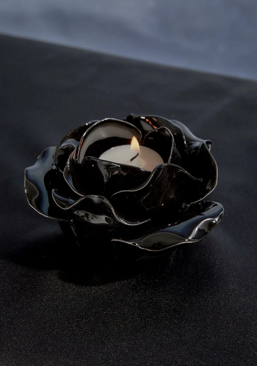 Alchemy England Black Rose Candle Holder