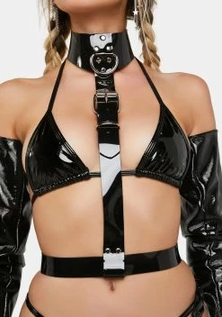 Funk Plus Vinyl Buckle Collar Harness