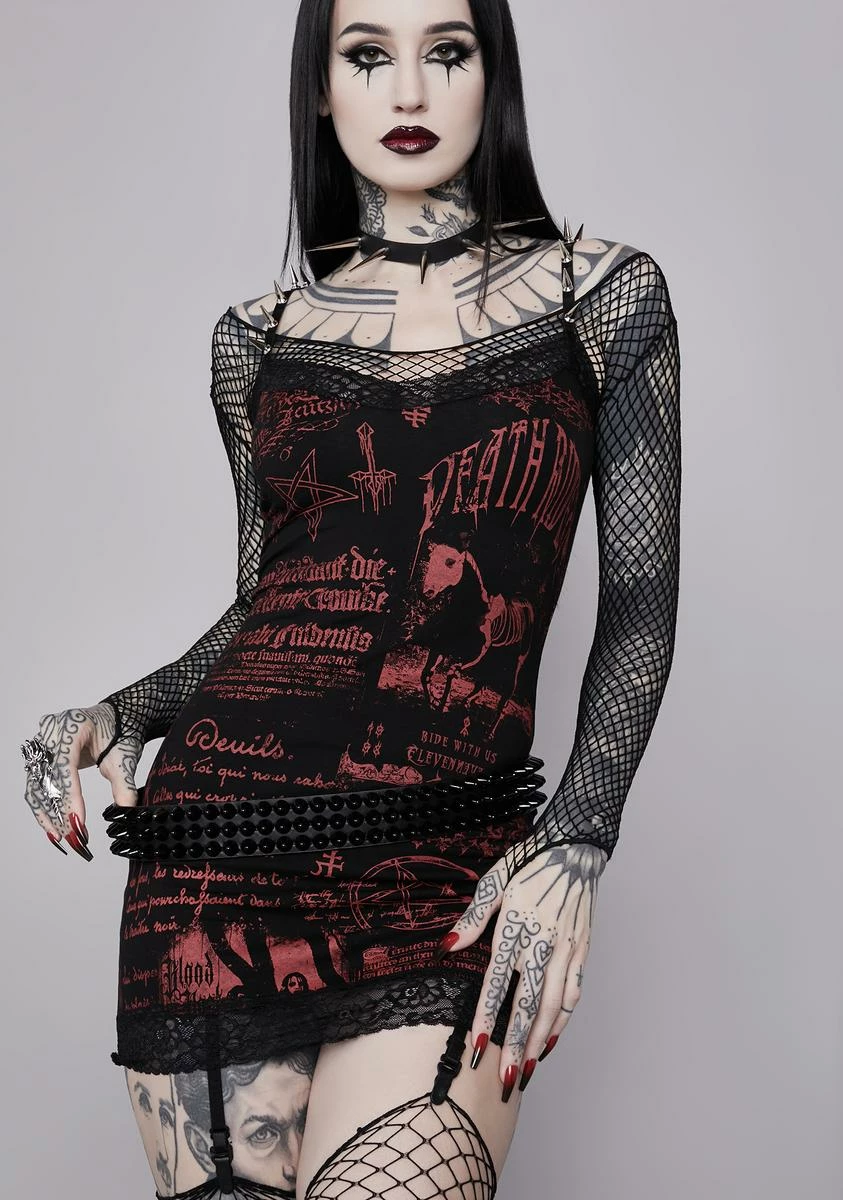 Funk Plus 3-Row Black On Black Spiked Belt - Image 3