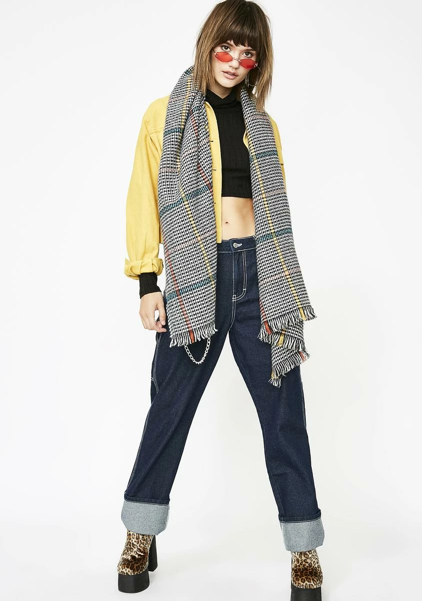 X_Impulse Fashion Accessories Book Smartz Plaid Scarf - Image 2