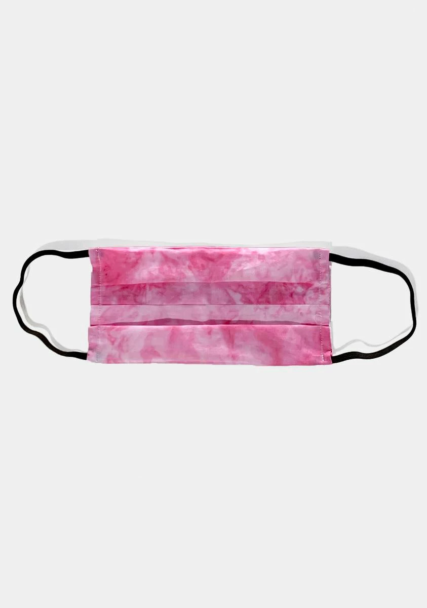 X_Fame Accessories Good Vibrations Tie Dye Face Mask - Image 2