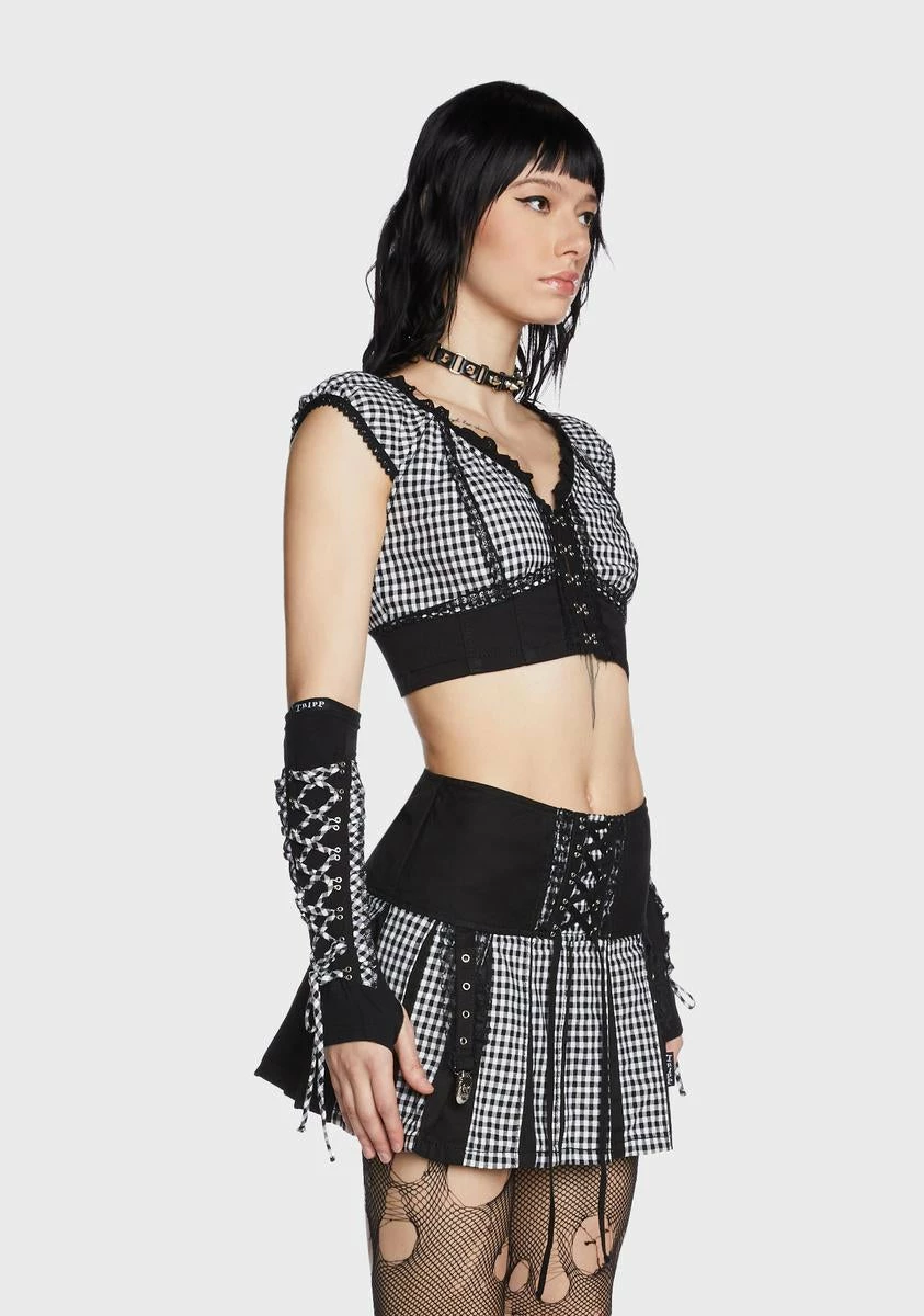 TRIPP NYC Black And White Bo Peep Arm Warmers - Image 2