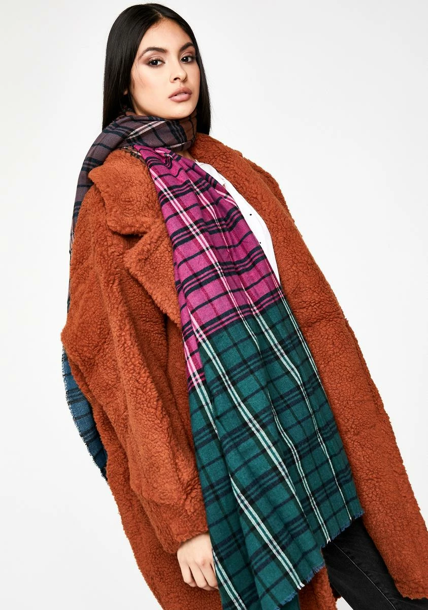 X_Ana Accessories Royal I'm Cozy Plaid Scarf - Image 2