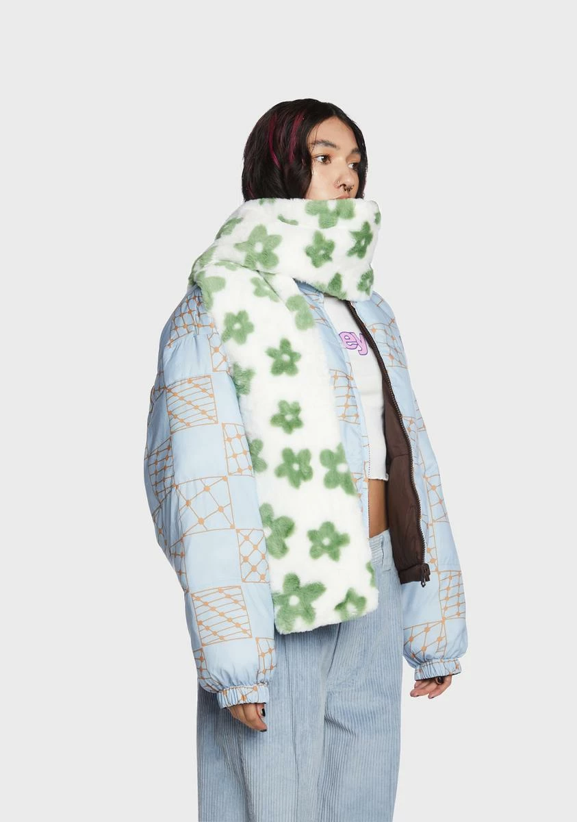 X_Fame Accessories Sage In Due Time Floral Scarf - Image 2