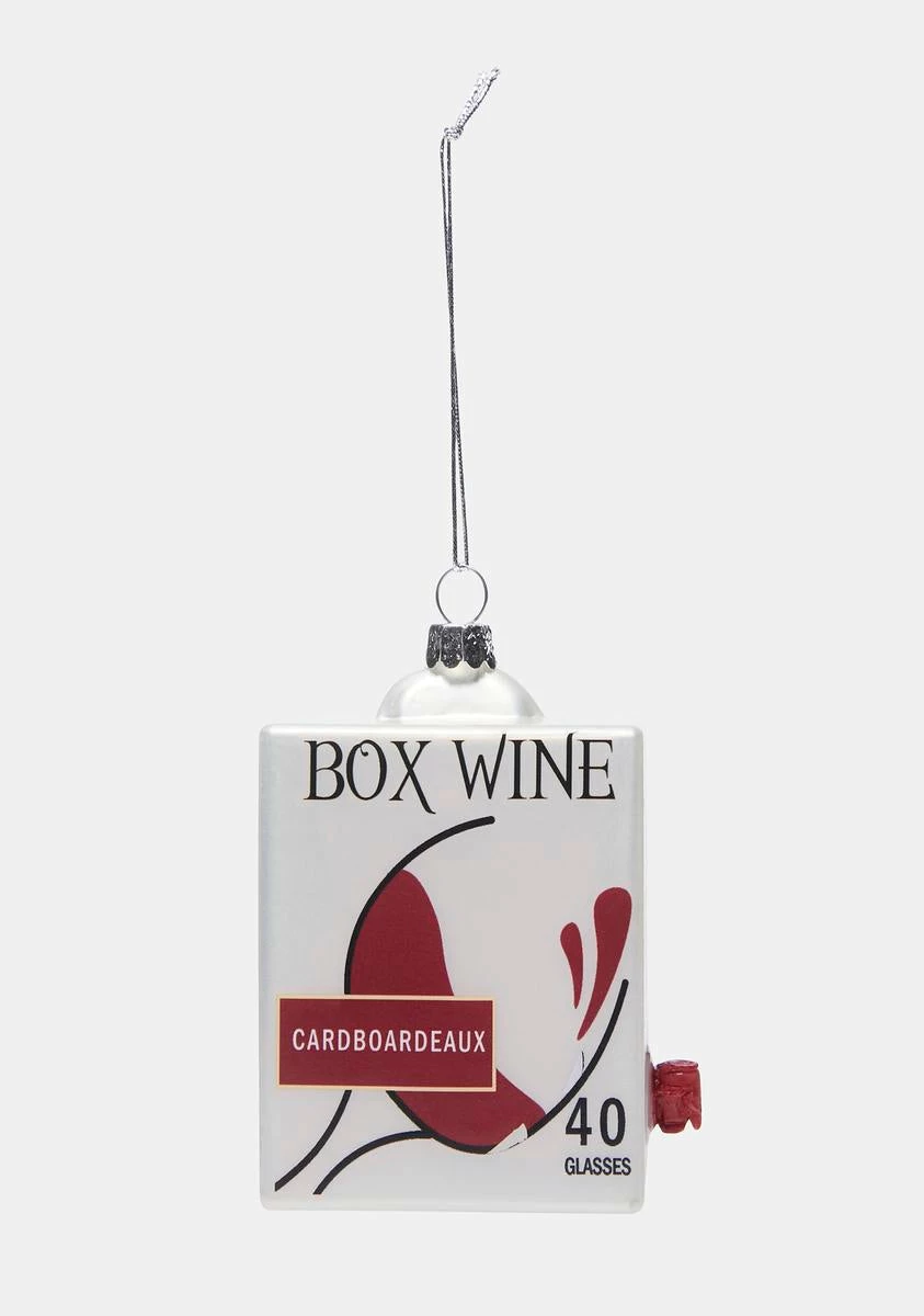 X_Cody Foster Holiday Cheers Boxed Wine Ornament