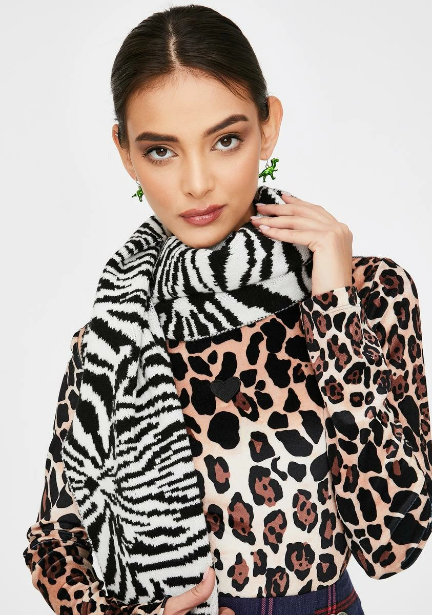 X_Ana Accessories Safari Chic Zebra Print Scarf