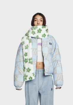 X_Fame Accessories Sage In Due Time Floral Scarf