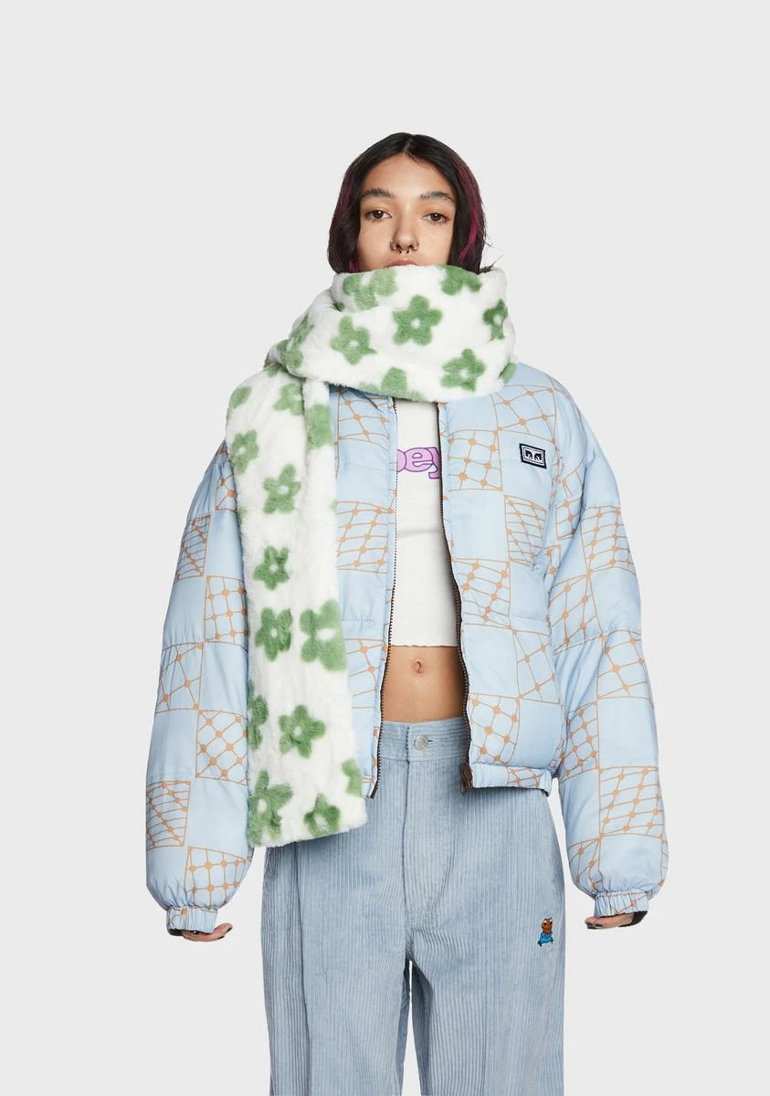 X_Fame Accessories Sage In Due Time Floral Scarf