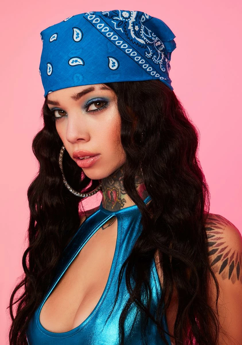 X_Fame Accessories Sapphire Rebel Rodeo Bandana Scarf - Image 2