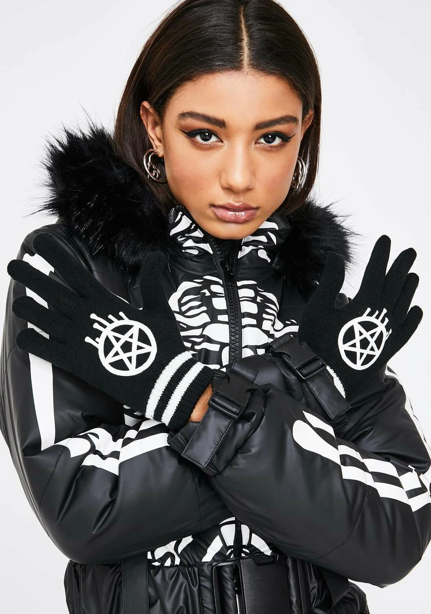 Too Fast Sporty Gram Knit Gloves - Image 3