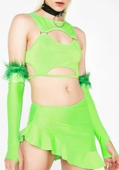 Club Exx Toxxic Tease Fuzzy Gloves