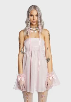 X_CIEL Purest Pixie Sheer Bow Gloves