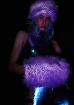 J Valentine Lilac Ice Queen Light Up Muff
